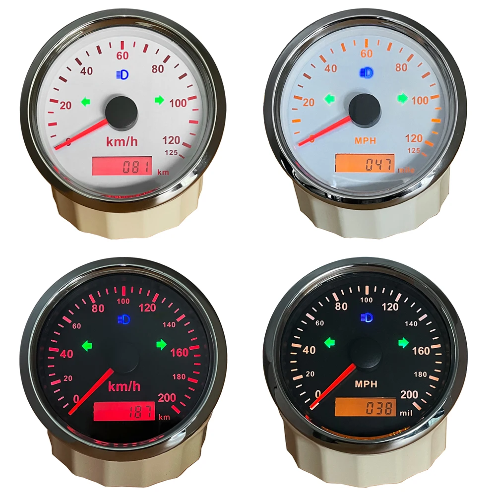 Waterproof-85MM-Motorcycle-GPS-Speedometer-125km-h-160km-h-200km-h-with ...