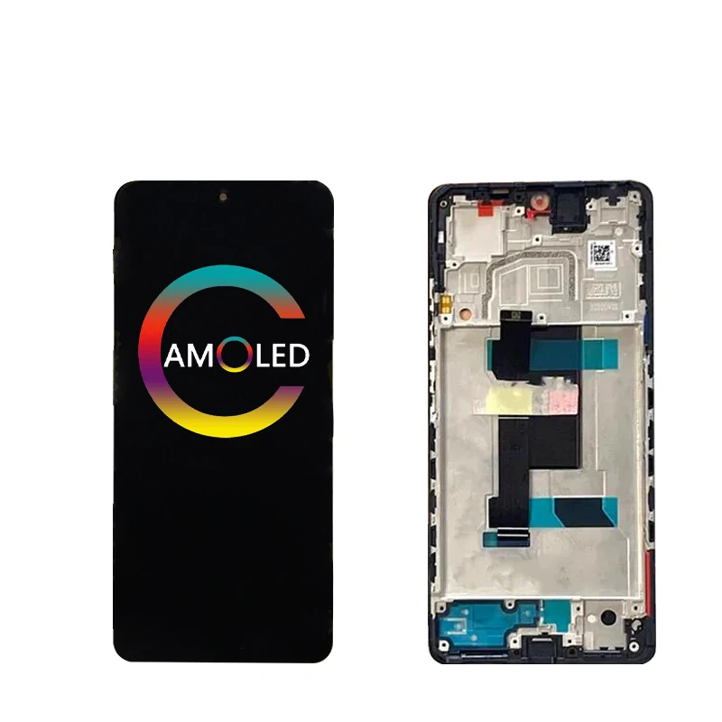 Schermo LCD per Xiaomi Poco X5 Pro/Poco X5 Pro 5G 22101320G 22101320I Display LCD Touch Screen Digitizer Assembly Kit di Ricambio con Strumenti (Nero con Telaio