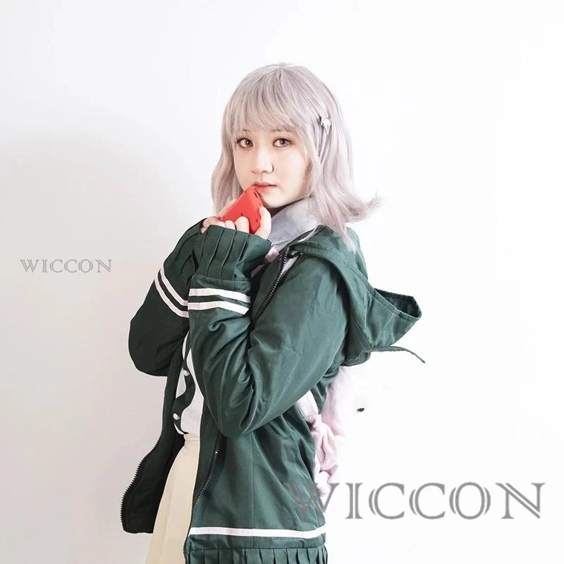 

Nanami Chiaki Cosplay Anime Danganronpa Cosplay Costume High School Students Uniform Long-sleeved Jacket Short Skirt Loli Skirt