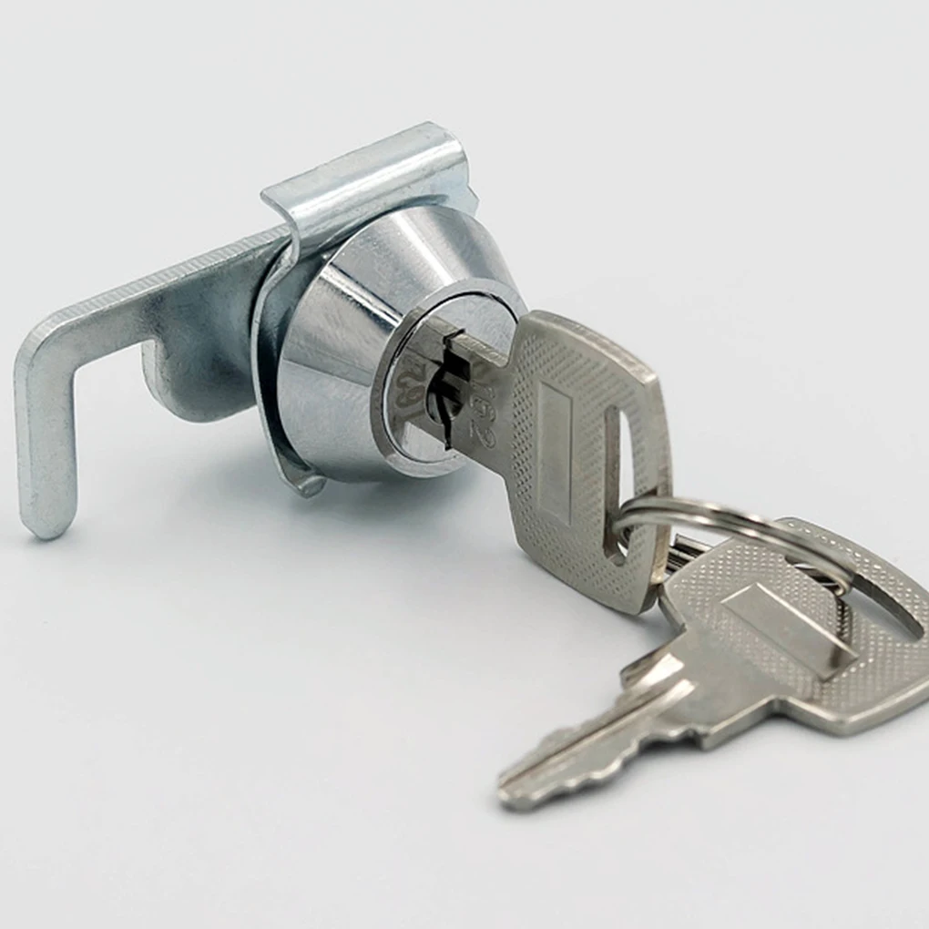 Silver Rust-Resistant Mini Cam Lock With Quick Clip For Cash Box Easy Replacement Easy-to-install cabinet door lock,drawer lock