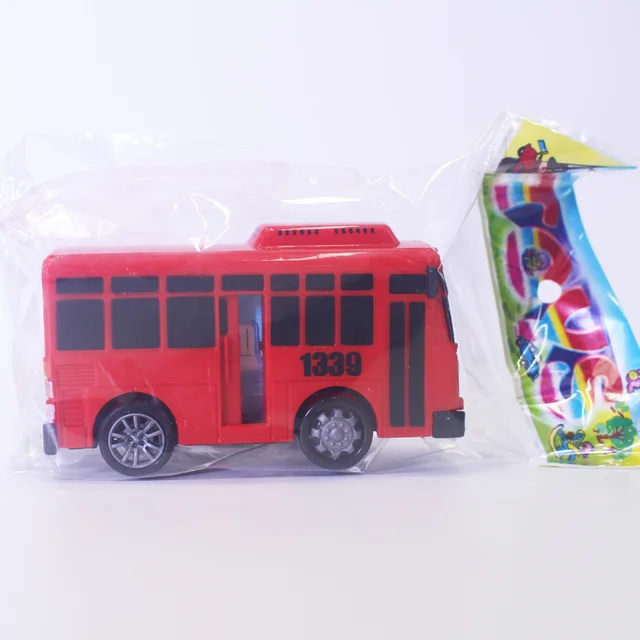 Cartoon puzzle Korean Tayo Mini Bus Little Bus Friends Openable Doors, Slide & Pull Back Toy Bus for Kids 3