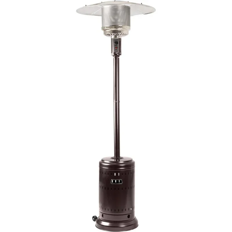 

Basics 46,000 BTU Outdoor Propane Patio Heater with Wheels, Commercial & Residential, Havana Bronze, 32.1 x 32.1 x 91