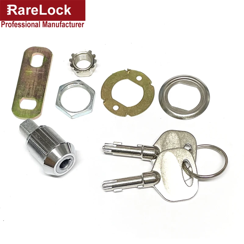 High Security Cam Lock for Cabinet ATM Cash Box Safe Box Equipment Brass Key DIY Furniture Hardware MMS364 A