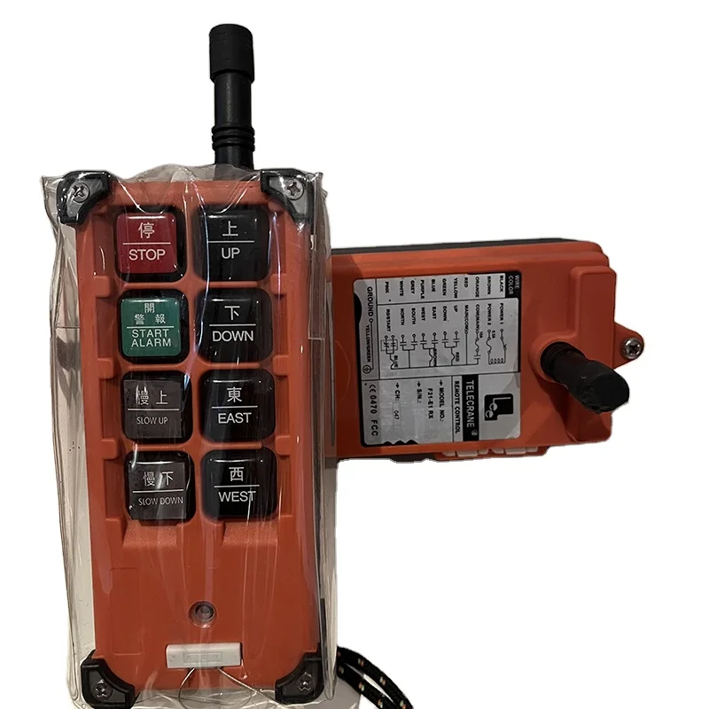 

F21-E1B Overhead Crane Crawler Tractor Radio 6 Button Switch Wireless China Factory Industrial Remote Control