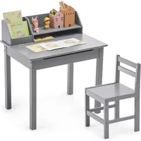 Kid Desk and Chair Set – Bamboo Lift-Top Child Desk with Storage and Hutch, Ideal Kids Desks for Homework, Compact Design 1
