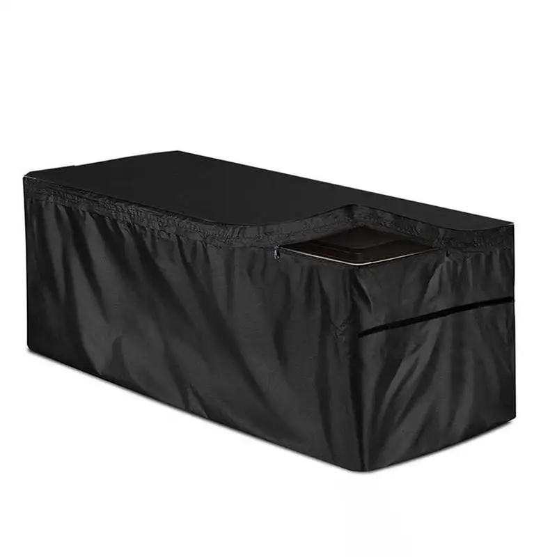 

Deck Box Cover With Zipper Deck Box Protection Patio Furniture Covers Black 210D Oxford Cloth Dustproof UV Protector With