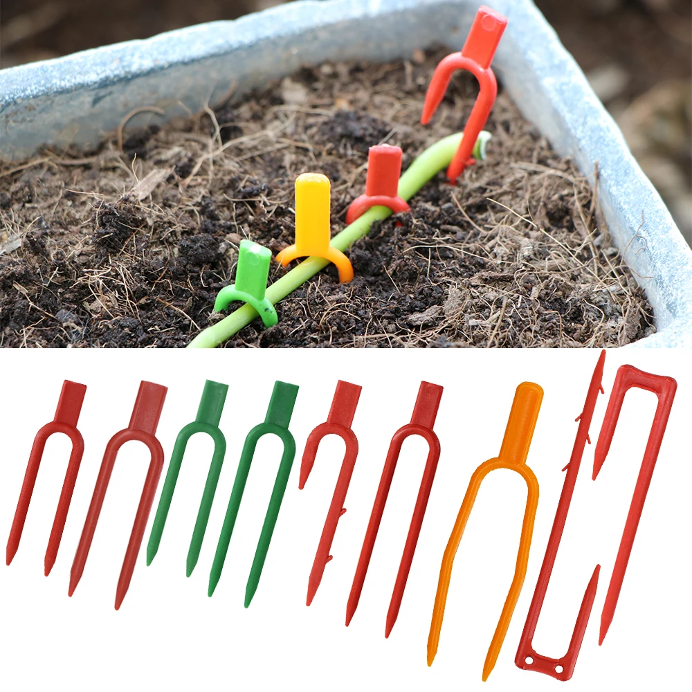 9 Styles 48/55/60/65/93/108mm Plastic  Strawberry Watermelon Planting Fork Climb Support Root Fixation Multiple Options Durable
