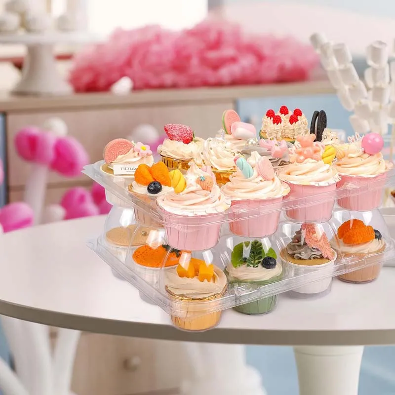 12-gaats mini cupcake dozen muffin cupcake muffin container box voor bruiloft verjaardag dessert bakken decoraties - Image 3