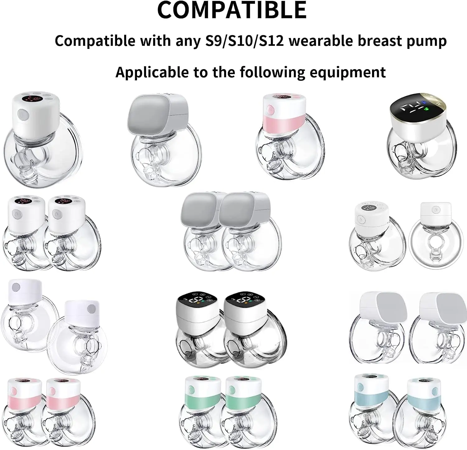 Silicone Breast Milk Collector Wearable Milker Accessories For S9/S12 Breast Pump Cup Breastfeeding Milk Collection Cover 5