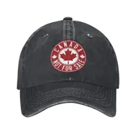 Canada Not For Sale Baseball Cap Vintage Distressed Denim Washed Maple Leaf Proud Canadians Snapback Cap Outdoor Travel Gift Hat 1