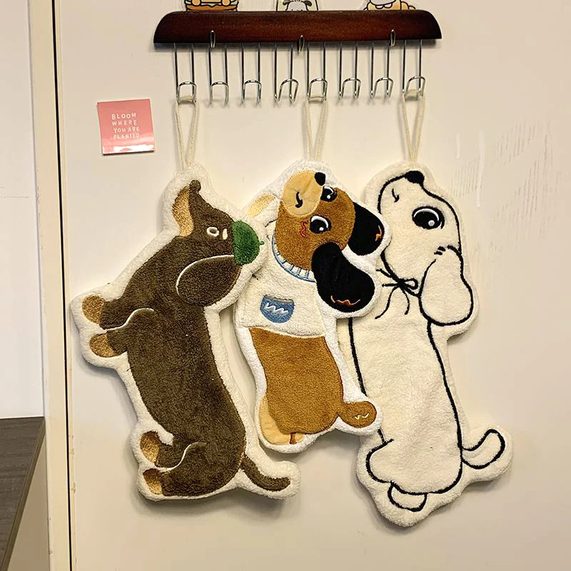 Cartoon Hand Towel Cute Fruit Kitchen Towels Absorbent Hanging Towel Kitchen Cleaning Cloth Quickly Dry Hand Towel for Bathroom 3