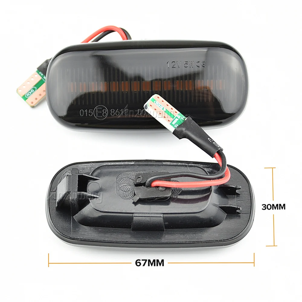 

2Pieces Dynamic Turn Signal LED Side Marker Mirror Light Flashing Indicator For Audi A3 S3 8P A4 S4 RS4 B6 B7 B8 A6 S6 RS6 C5 C7