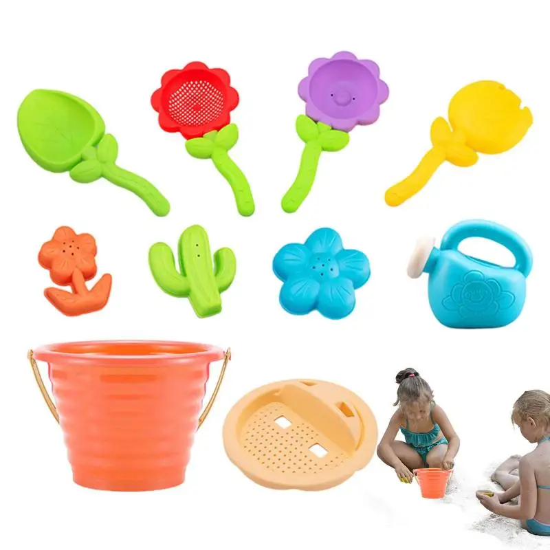 

Sand Toy For Beach 10 Pcs/set Portable Sand Toys Drop-resistant Beach Toy Summer Beach Sand Toys Set For Toddlers Kids Outdoor