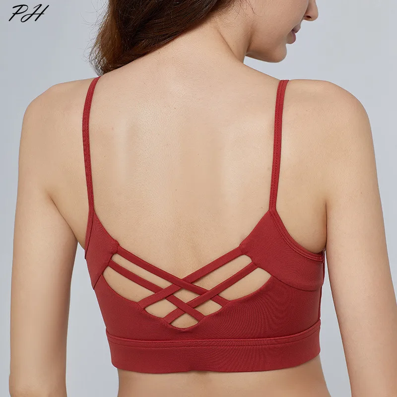 

New Seamless Cross Back Yoga Bras Women Sexy Push Up Fitness Sport Bra Top Gym Jogging Running Breathable Underwear Vest