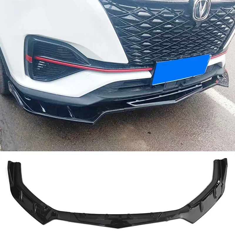 

Splitter for CHANGAN CS75 CS55 Plus Front Bumper Spoiler Skirts Lip 2020 21 22 Carbon Surface Body Kit Retrofit Accessories