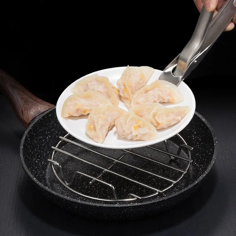 Stainless Steel Air Fryer Steaming Rack Grid Kitchen Steamer For Dumpling Single-layer Grill Stand Cookware Cooking Accessories steamer rack air fryer rack