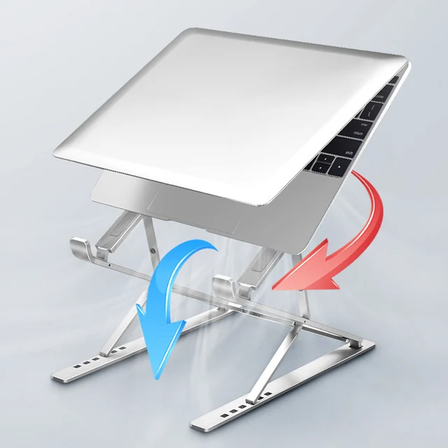 Enhance work efficiency and comfort with a portable and foldable Multifunctional Aluminum Alloy Laptop Stand.