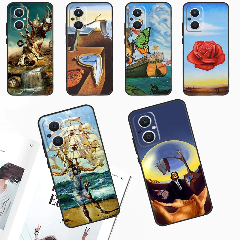 Salvador Dali Art Case Per Oppo Reno 10 Pro 4Z 5Z 8T 4 5 6 7 8 Lite Oppo Find X5 X6 Pro X2 Neo X3 Lite Cover