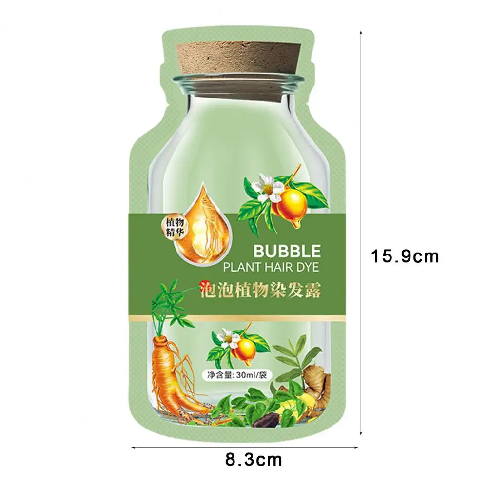 10Pcs Natural Plant Hair Dye Moisturizing & Nourishing Scalp Hair Shampoo No-damaged Botanical Bubble Dye Shampoo for Home
