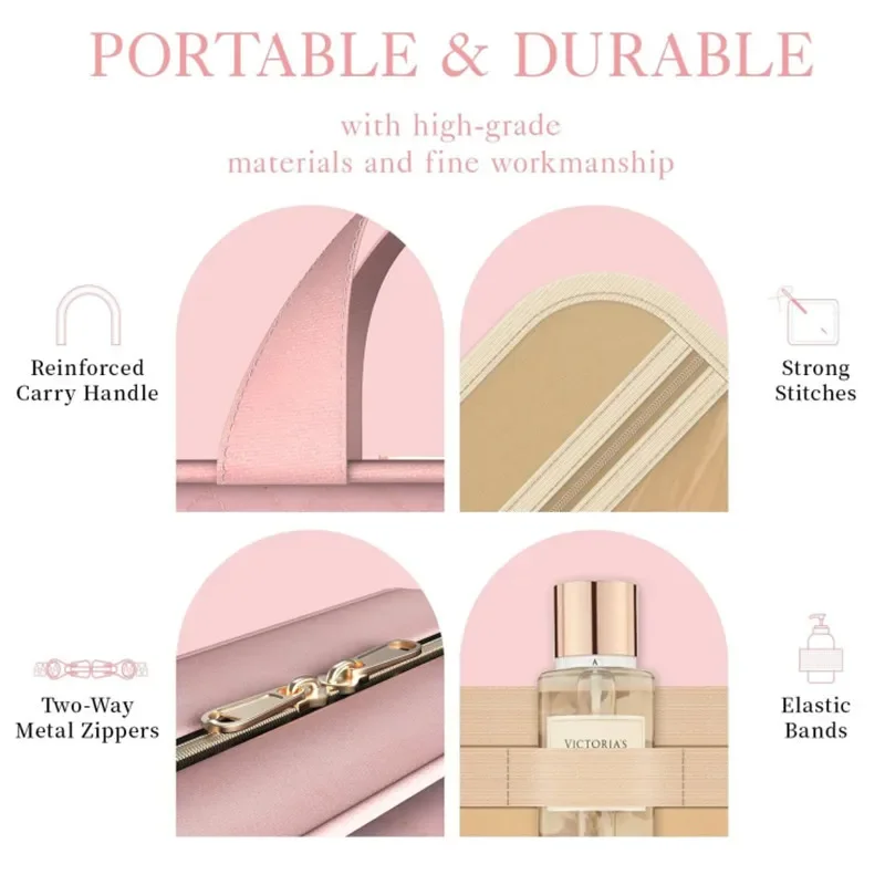 Foldable Makeup Bag Women Travel Organizer Hanging Toiletry Cosmetic Bag Waterproof Make Up Beauty Pouch Men Bathroom Storage 6