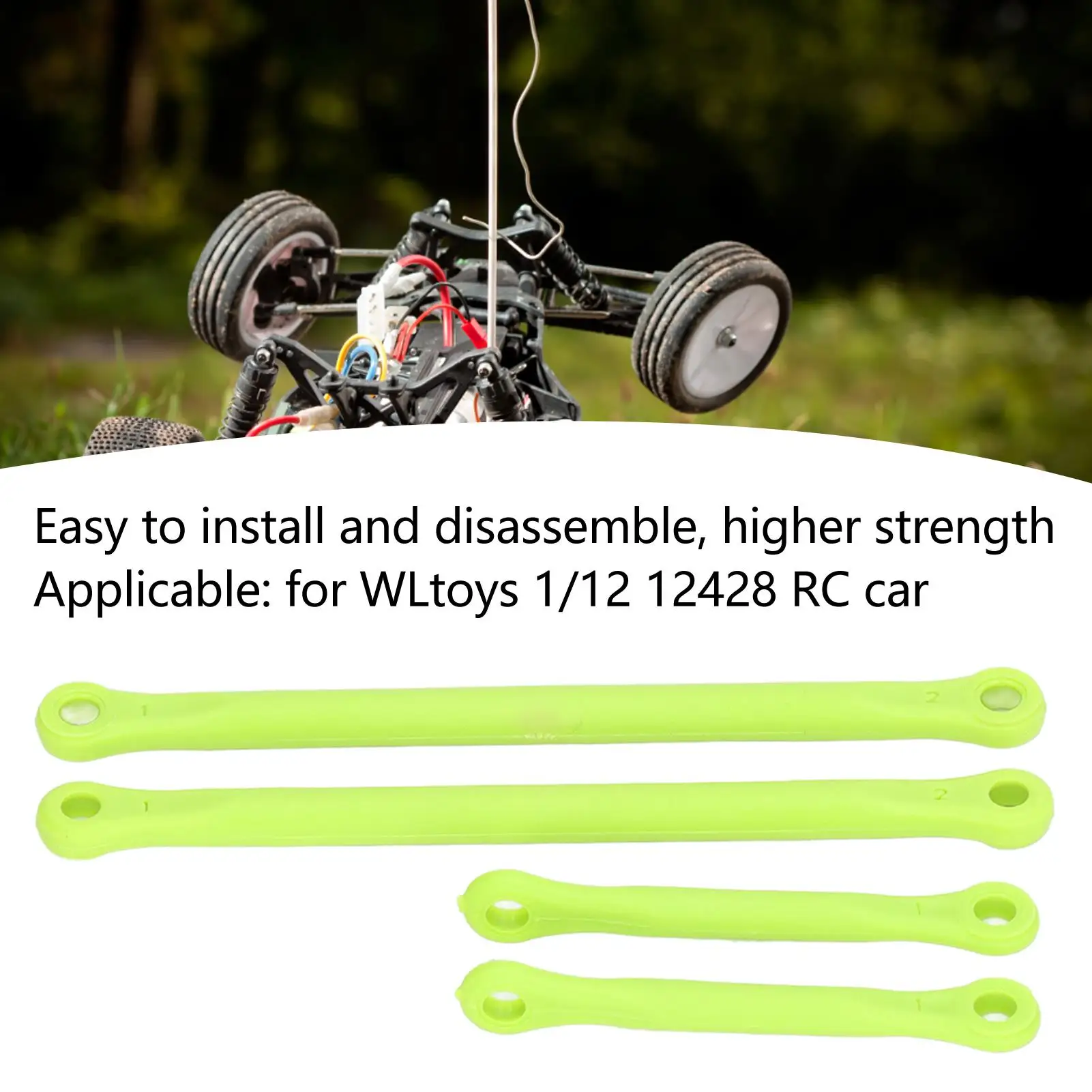 RC Swing Arm Pull Rod Steering for replacement for Car, Made of Textured Plastic, Portable Design