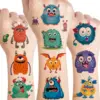 Monster Temporary Tattoos for Kids - More Than 120 Tattoos - Cute Cartoon Tattoos Sticker for Boy Girl Birthday Party Decoration 1