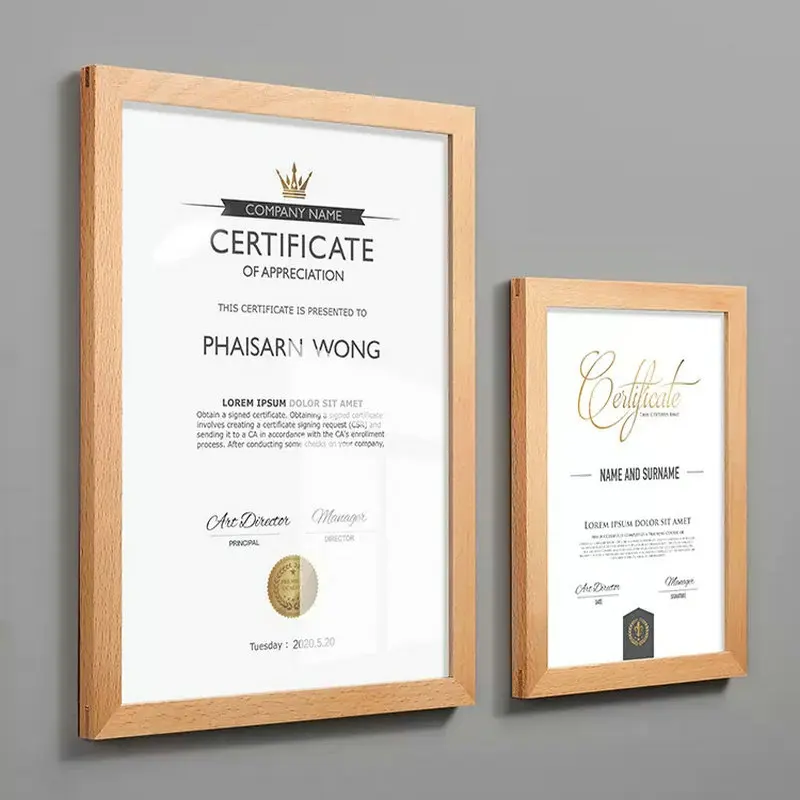 Adhesive Wall Vision Board A3 A4 Picture Frame Wooden Acrylic Bulletin Board A5 Punch-free Office Display A3 Poster Frame