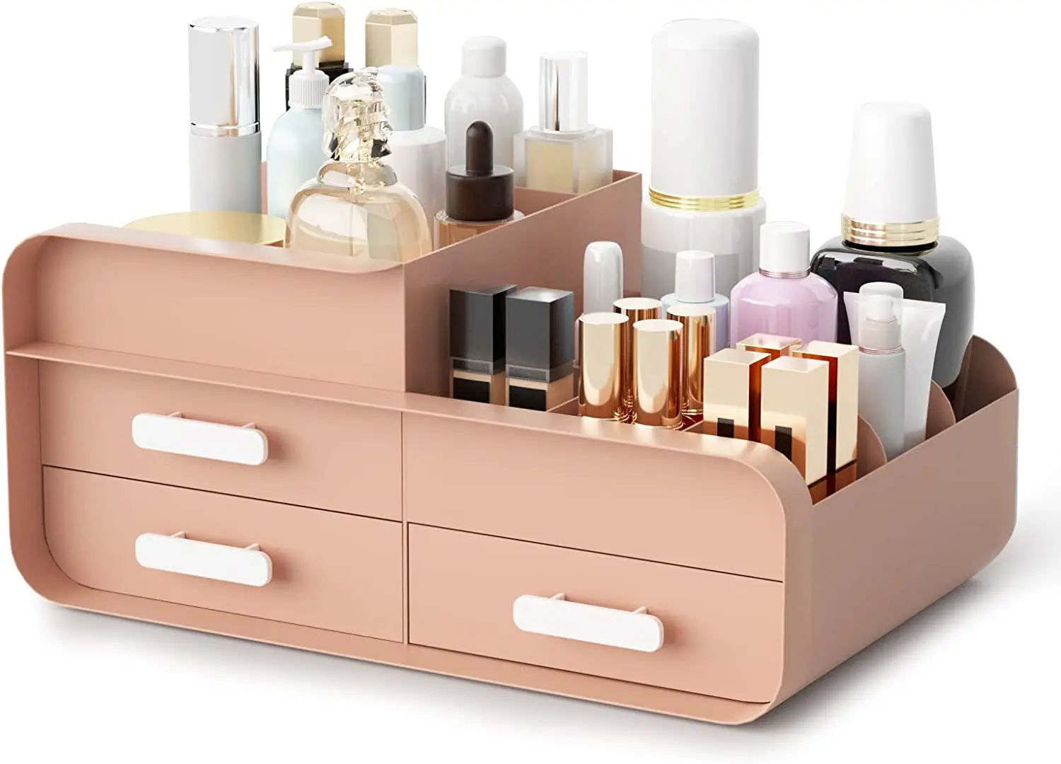 

Cosmetic Storage Box Makeup Organizer Dressing Table Plastic Cosmetics Holder with Drawer For Beauty Skincare Jewellery