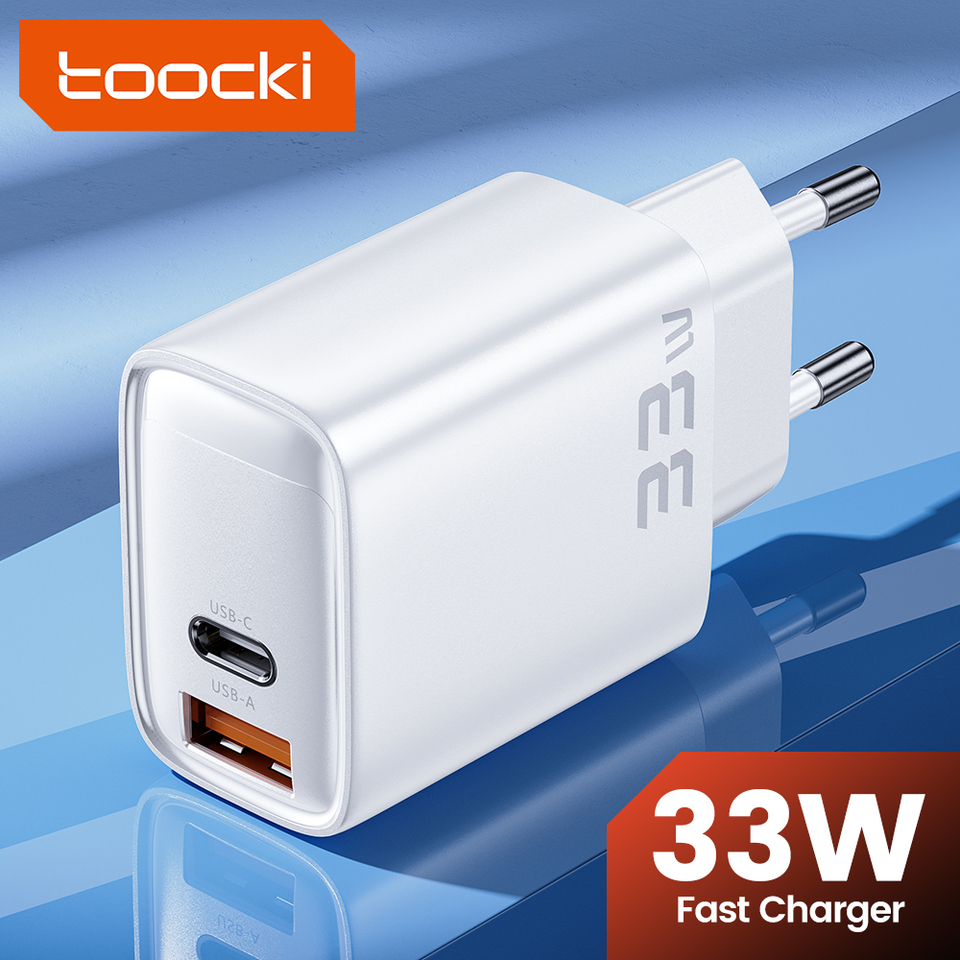 Toocki 33W GaN USB Charger PD QC 3.0 Fast Charger Quick Charger For iPhone Huawei Xiaomi Travel Phone Charger for Samsung S24