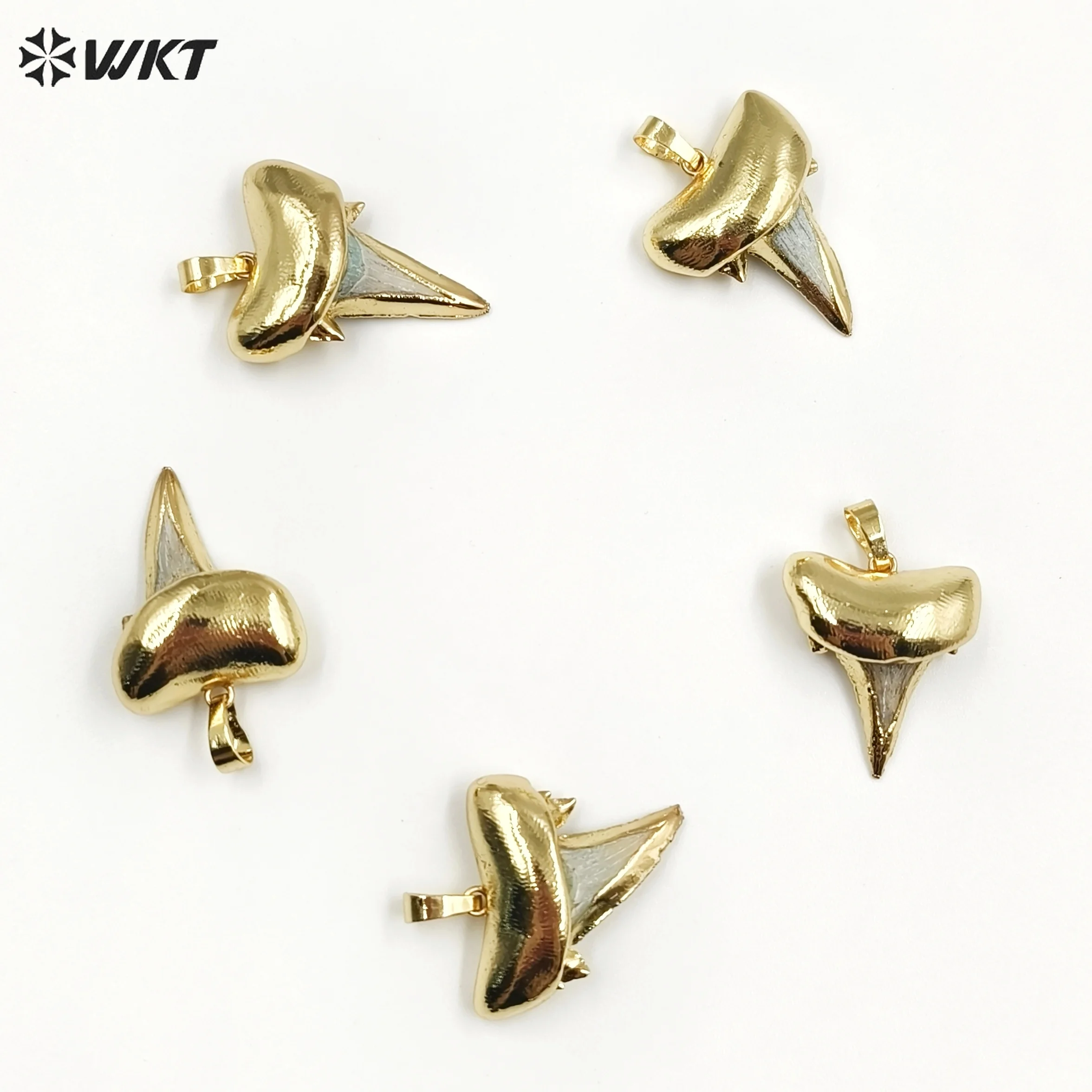 WT-P855 체인 목걸이 또는 참 컬렉션용 놀라운 작은 뼈 펜던트, 18K 골드 이빨 DIY, 사랑스러운 장식, 도매