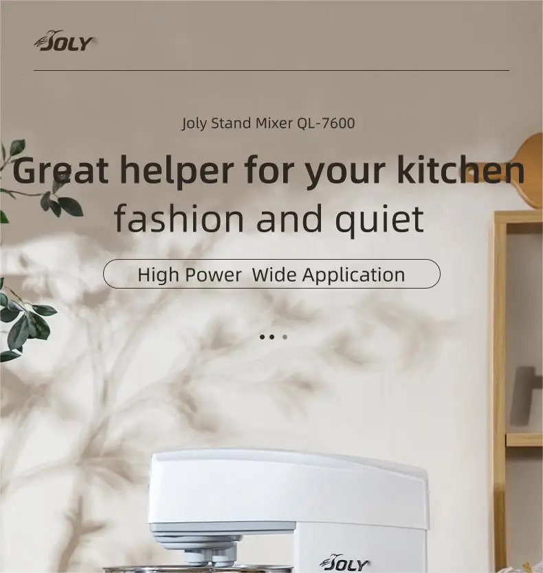 Description Picture 6 of itemHigh Quality Hotel Joly 3 Ini 7qt 500w 11-speed Electric Food Stand Mixer With Stainless Steel Attachments