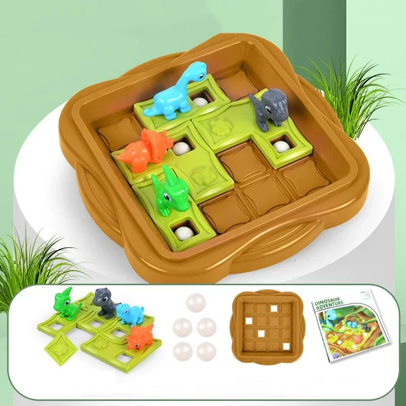 Children's Puzzle Logic Thinking Training Toy Dinosaur Adventure Challenge Parent-child Interactive Desktop Strategy Game