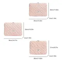 Floral Laptop Sleeve Quilted Laptop Carrying Case Protective Notebook Case for 11-15 Inch Laptop Tablet - Image 6