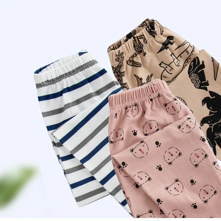 Children's Pajamas Pants Boy Cotton Underwear Sleepwear Xxx Boys Girls Kids Pajamas Spring Autumn Winter Cartoon Bottoms