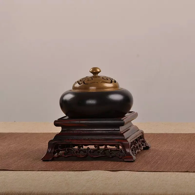 Dalbergia Cochinensis RedWood Carved Bonsai Display Pedestal Vase, Artical Statue, Luxury Collection Base, Classical Design