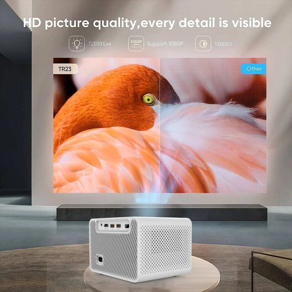M10 Plus Projector 8K Android 11.0 Support 1080P Theater Auto Focus Auto Keystone Correction Wifi6 HDR Video BT5.2 Projector