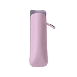 Vibrant PU Leather Waterproof Umbrella Sleeve - Portable Folding Umbrella Storage Case (Purple)