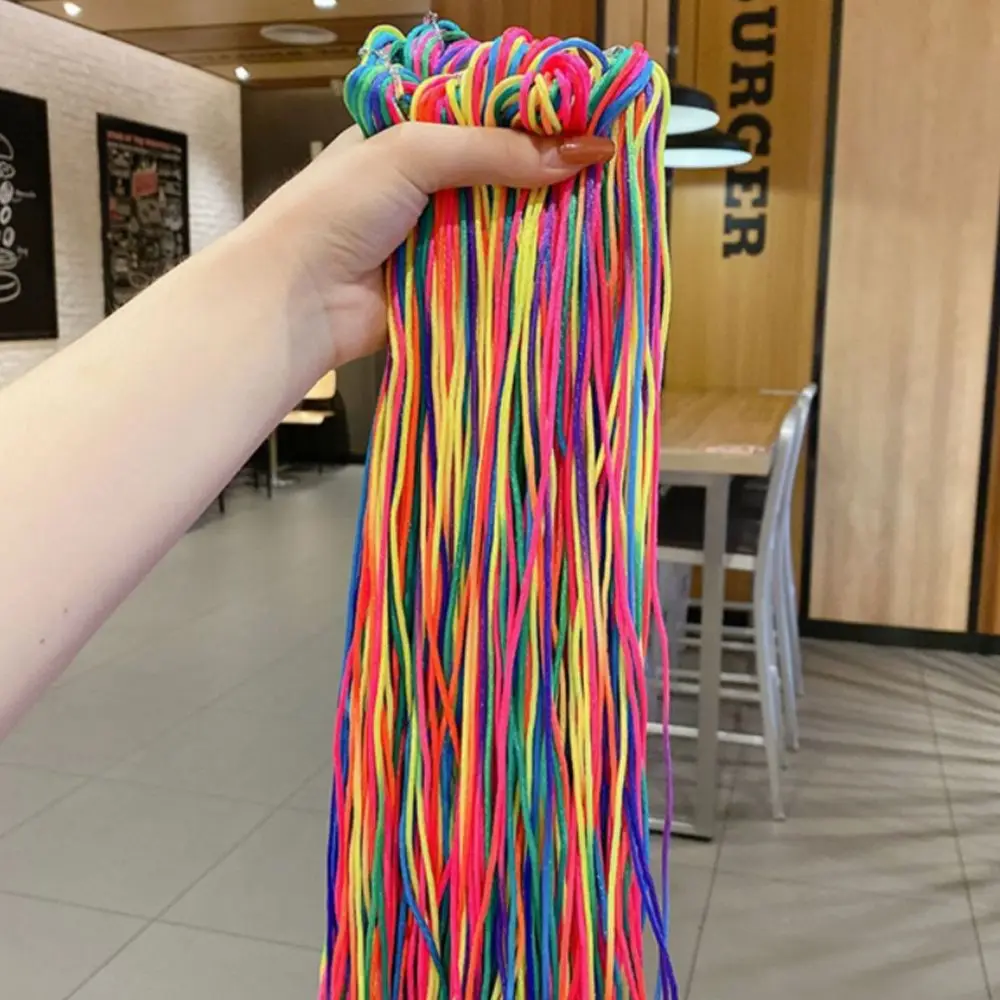 90CM Colorful Knitting Braid Hair Rope Hip Hop Ribbons Hair Rope  Girls  DIY Ponytail Hair Accessories Styling Tool diy knitting loop adjustable open ring finger wear thimble yarn guide webbing jewelry knitting tools sewing accessory tool sale