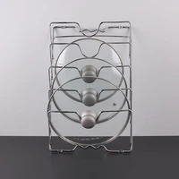 Kitchen Organizer Rack Wall Hanging Pot Cover Rack Five-Layer Pot Lid  Metal Rust-Free Multifunctional Rack Pot Lid Storage Rack 1