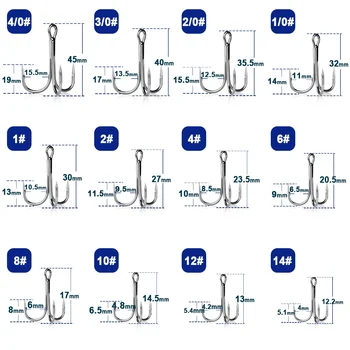 Fishing Treble Hooks 25~50Pcs Brabed Sharp Triple Sea Fishing Hooks Hard Lures for Freshwater Saltwater Fishing Accessories 2