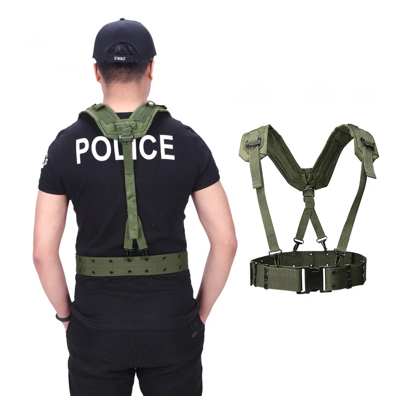 

Outdoor Tactical Belt CS Army Fans Combat Belts Y Belt Girdle Shoulder Chest Strap Tactico Military Hunting Accessories