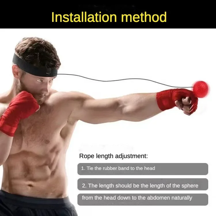 Boxing Speed Ball Head-mounted PU Punch ball MMA Sanda Training Hand Eye Reaction Home Sandbag Fitness Boxing Equipment head mounted speed ball,boxing punching bag,boxing speed ball,boxing reaction ball