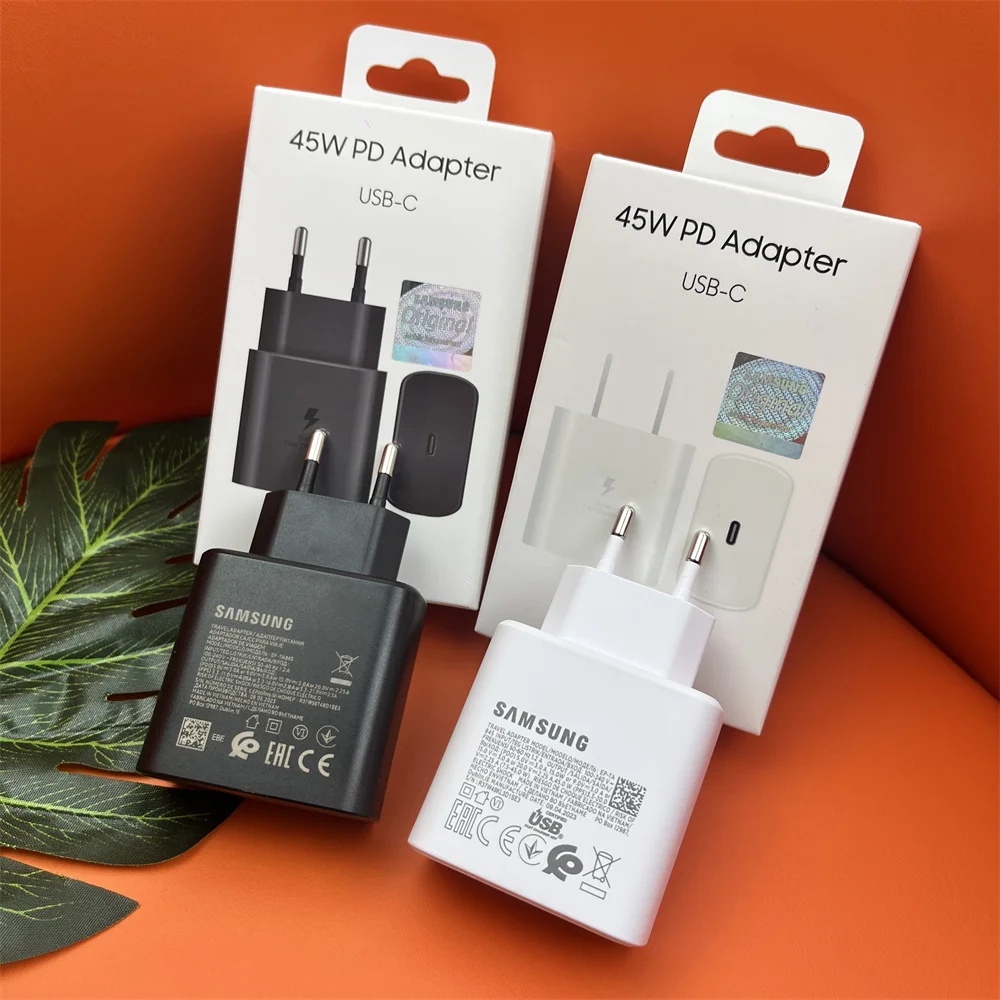 Samsung A73 A72 A56 A55 A54 A36 A26 5G S25 Edge 45W PD chargeur adaptateur de Charge Super rapide pour Galaxy S26 S25 S24 S23 Ultra Plus