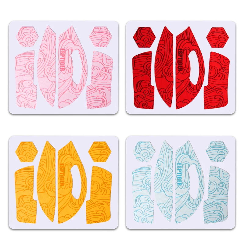 Esports Tiger Gaming Mouse Grip Tape Adesivos Laterais da Pele Resistente ao Suor para Razer Deathadder v3 Pro sem Fio - Imagem 3