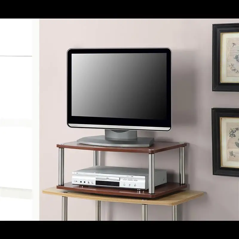 

Display Shelf,Desserts Holder,TV Mounts,Two Tier,Swivel Riser, Cherry