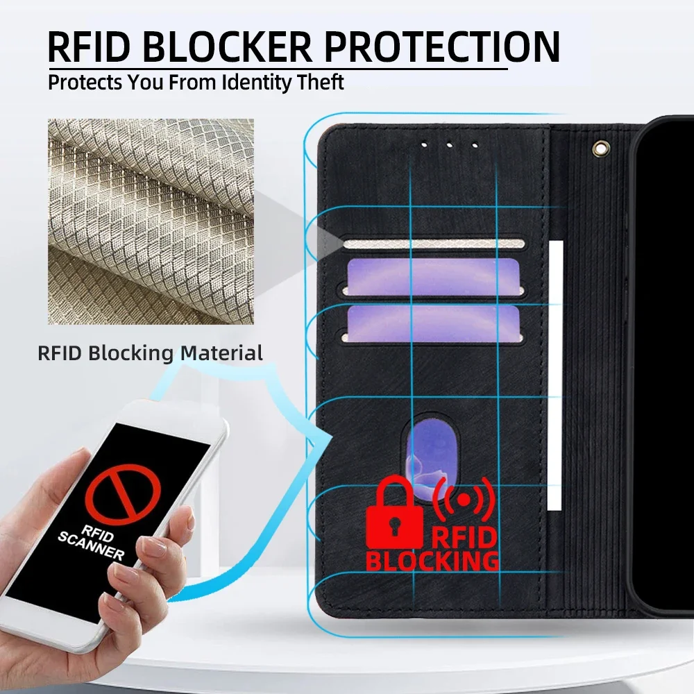 Elegant Metal Buckle Flip Cover Phone Case with Business Design