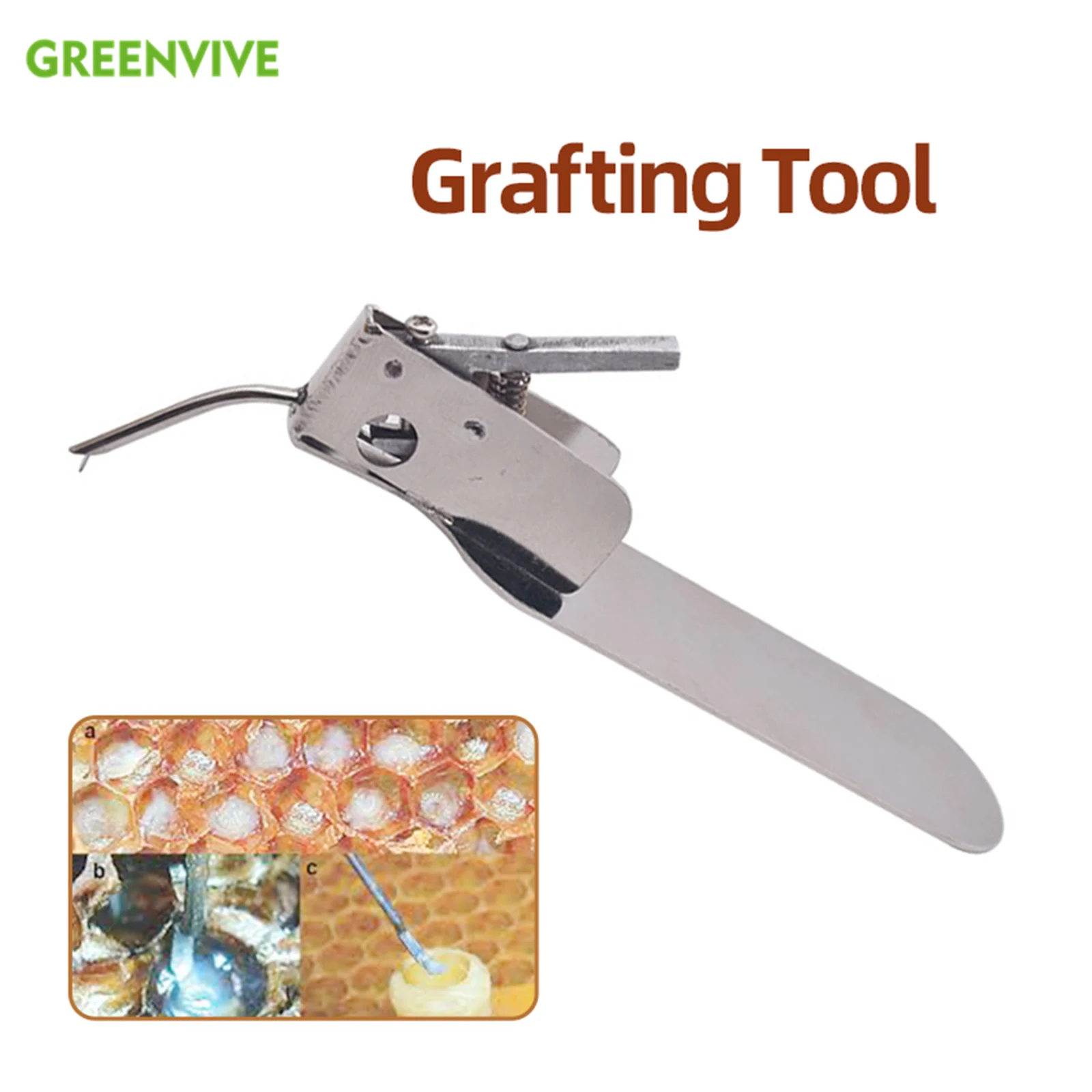 Master Worm Grafting Tool With Spare Tongue Single-End For Moving Queen Bee Larva Beekeeper Bee Rearing Grafting Tackle