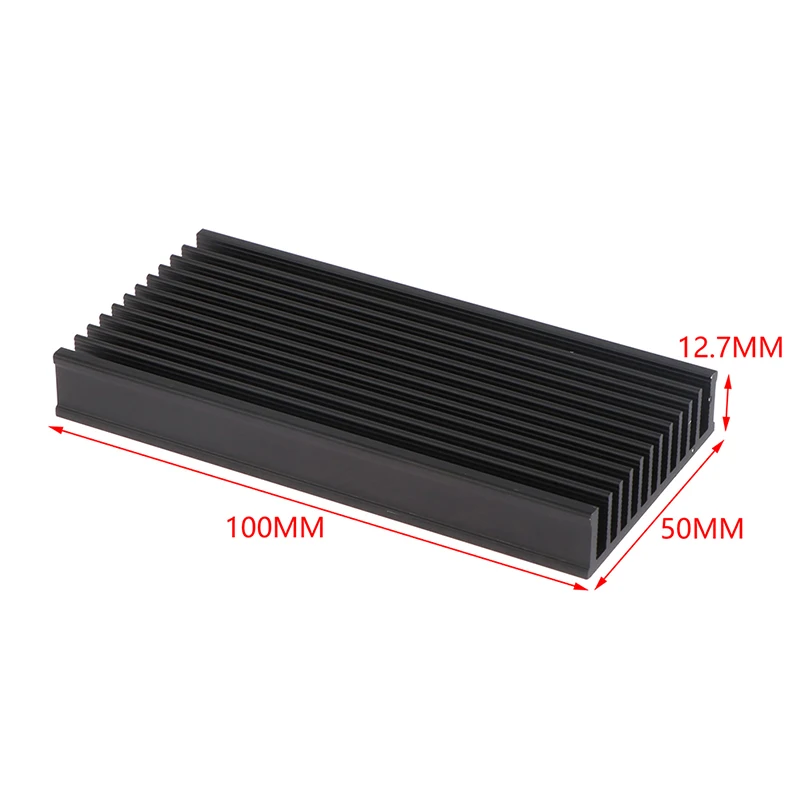- 1Pc 50*100*12.7mm 고전력 LED IC 팬 전력 증폭기 방열판용 알루미늄 방열판 쿨러 라디에이터 -