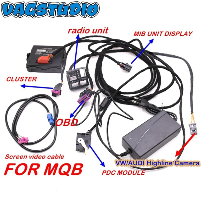 Per Vw Car Mqb Mib 2 Radio Unit Modulo Pdc Cluster Highline Camera Obd Odis E Code Test Piattaforma Di Lavoro