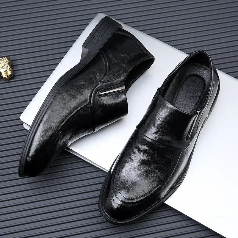 

2023 New Arrival Leather Casual Sneakers Men Slip On Fashion Shoe Mens Good Quality Casual Shoes Youth Comfortable Male Footwear